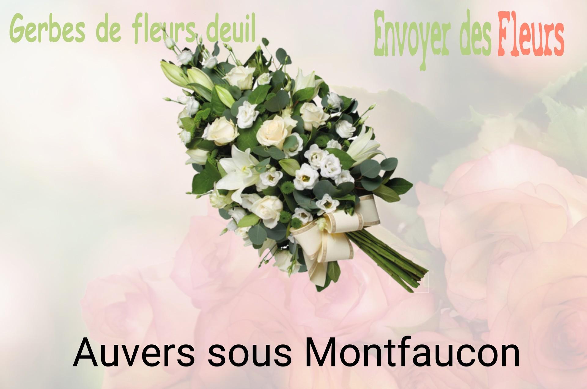 Gerbe de fleurs de deuil livrée à Auvers-sous-Montfaucon